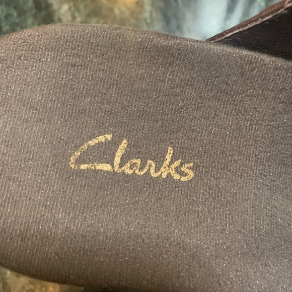 Clarks brown leather classic mules, size 6 - Picture 4 of 7